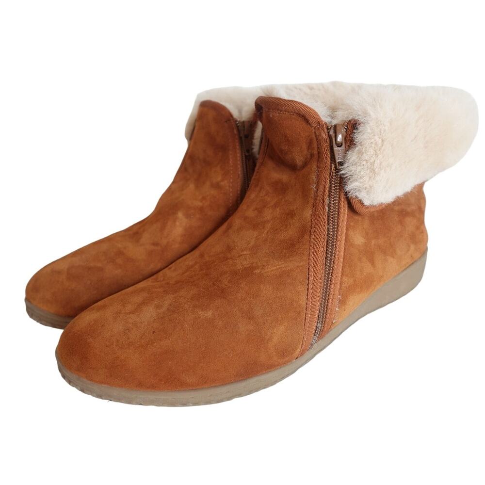 LAST CHANCE David Tate CURVY Suede Shearling Chukka bootS